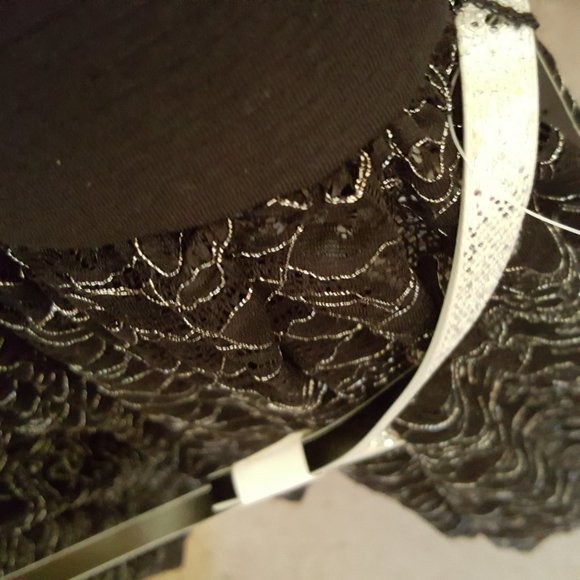 Girls Dress With Lace Skirt, Black Sequin Moto Jacket, Necklace, Belt - Picture 14 of 16